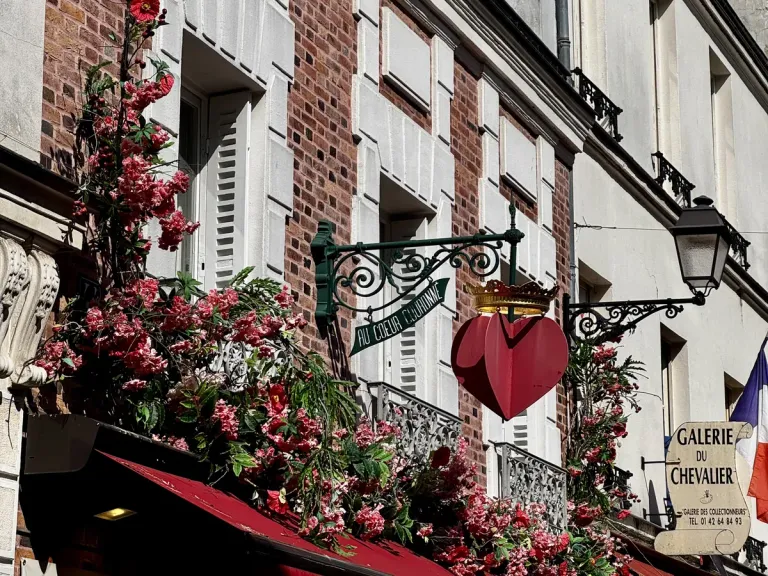 Some flower-decorated buildings in Paris