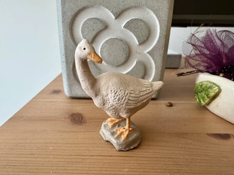 goose figurine at home